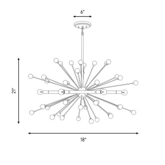 Ariel Six Light Chandelier (1-1858-6-62)