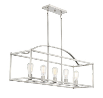 Palladian Five Light Linear Chandelier (1-190-5-SN)