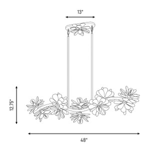 Giselle Ten Light Linear Chandelier (1-1963-10-18)