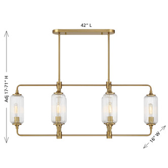 Holton Six Light Linear Chandelier (1-3026-6-322)