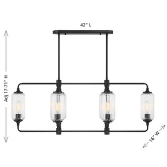 Holton Six Light Linear Chandelier (1-3026-6-89)