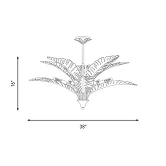 Palmera Ten Light Chandelier (1-3066-10-274)