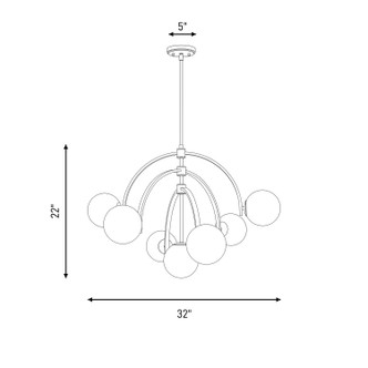 Marias Seven Light Chandelier (1-3319-7-11)