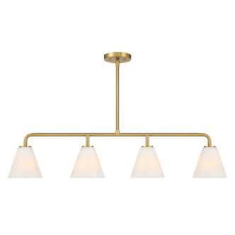 Savoy House - 1-4014-4-322 - Four Light Linear Chandelier - Blair - Warm Brass