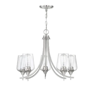 Octave Five Light Chandelier (1-4032-5-SN)