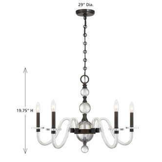 Aragon Five Light Chandelier (1-4277-5-15)