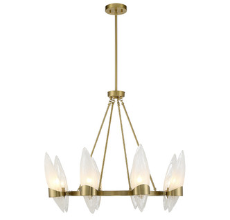 Savoy House - 1-5502-8-322 - Eight Light Chandelier - Nouvel - Warm Brass