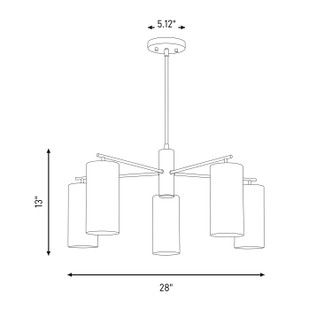 Lio Five Light Chandelier (1-6508-5-127)