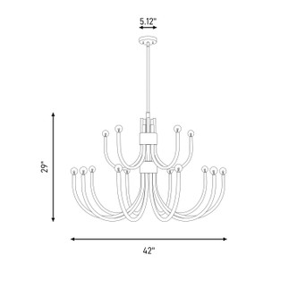 Sorrento 15 Light Chandelier (1-6682-15-SN)