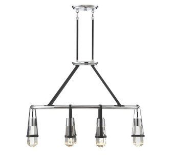 Savoy House - 1-7708-6-67 - LED Linear Chandelier - Denali - Matte Black with Polished Chrome Accents