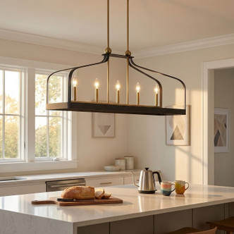Sheffield Five Light Linear Chandelier (1-7804-5-143)
