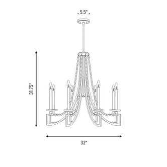 Helen Eight Light Chandelier (1-8804-8-322)