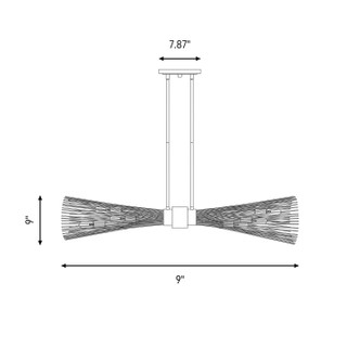 Longfellow Six Light Linear Chandelier (1-9601-6-89)