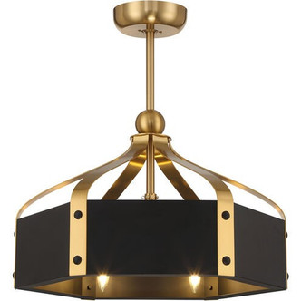 Savoy House - 26-FD-7806-143 - LED Fan D'Lier - Sheffield - Matte Black with Warm Brass Accents