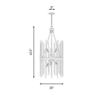 Santiago Six Light Pendant (3-1936-6-143)