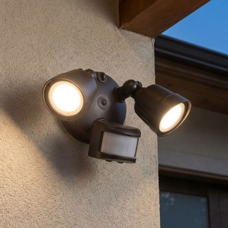 LED Motion Sensored Double Flood Light (4-FLOOD-MS-A2-3CCT-BZ)