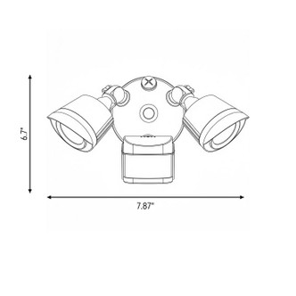 LED Motion Sensored Double Flood Light (4-FLOOD-MS-A2-3CCT-BZ)