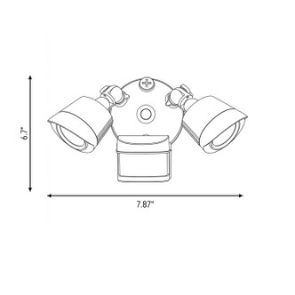 LED Motion Sensored Double Flood Light (4-FLOOD-MS-A2-3CCT-WH)