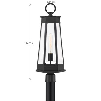 Payne One Light Outdoor Post Lantern (5-209-BK)