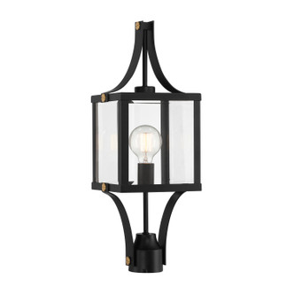 Savoy House - 5-476-144 - One Light Outdoor Post Lantern - Raeburn - Matte Black/Weathered Brushed Brass