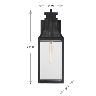 Emery One Light Outdoor Wall Lantern (5-606-BK)