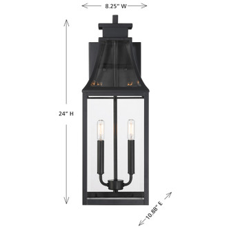 Emery Two Light Outdoor Wall Lantern (5-607-BK)