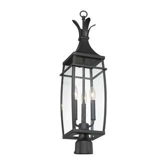 Montpelier Three Light Outdoor Post Lantern (5-769-BK)