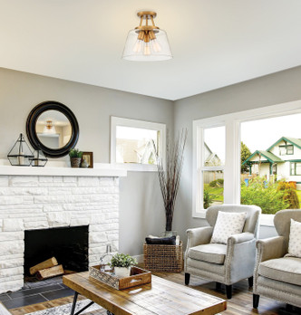 Calhoun Three Light Semi-Flush Mount (6-1024-3-322)