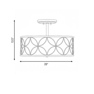Reid Four Light Semi-Flush Mount (6-1953-4-322)