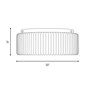 Edgemont Four Light Flush Mount (6-4187-4-322)
