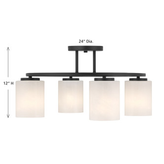 Herron Four Light Semi-Flush Mount (6-4693-4-89)