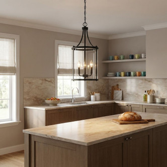 Penrose Three Light Foyer Pendant (7-1040-3-BK)