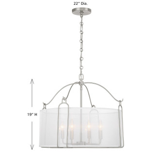 Ashlay Four Light Pendant (7-1693-4-SN)