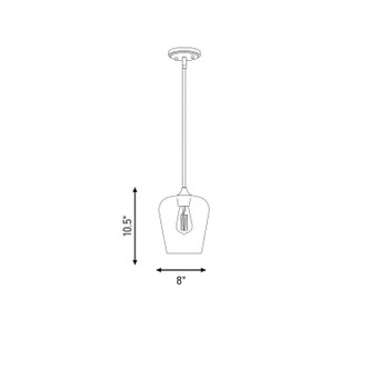 Octave One Light Pendant (7-4036-1-BK)