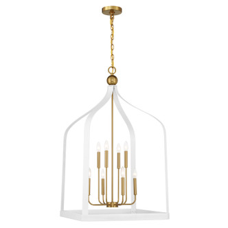 Savoy House - 7-7800-8-142 - Eight Light Pendant - Sheffield - White w/Warm Brass Accents