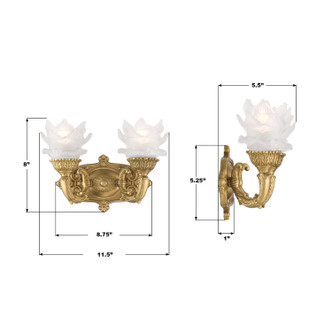 Mayfield Two Light Wall Sconce (5222-AG)