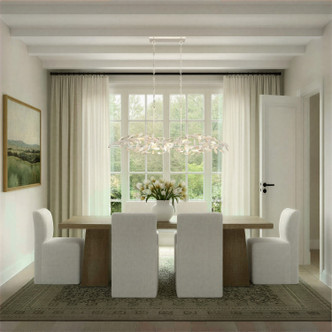 Broche Six Light Linear Chandelier (567-MT)
