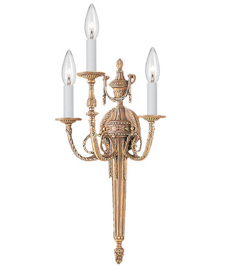 Crystorama - 663-MB - Three Light Wall Sconce - Loxley - Matte Brass