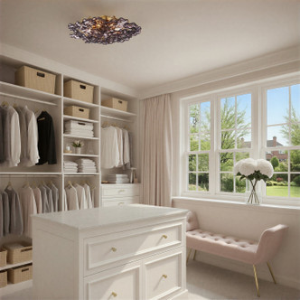 Esme Six Light Semi Flush Mount (ESM-4000-AG-SM)