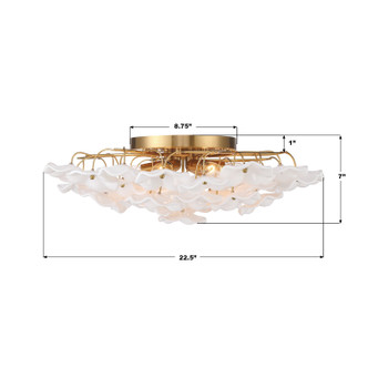 Esme Six Light Semi Flush Mount (ESM-4000-AG-WH)
