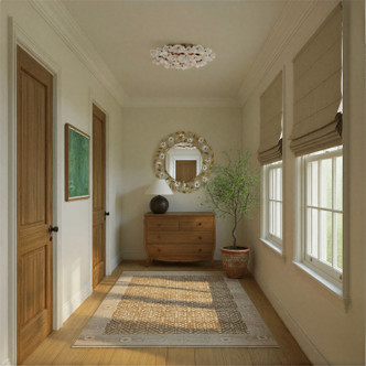 Esme Six Light Semi Flush Mount (ESM-4000-AG-WH)