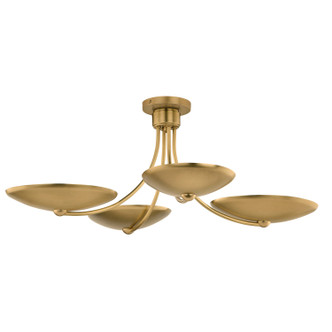 Palmela Four Light Chandelier/Semi Flush (52854LBR)