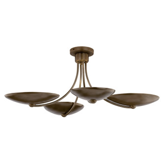 Palmela Four Light Chandelier/Semi Flush (52854LBRLBZ)