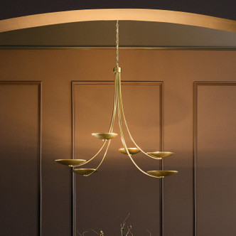 Palmela Six Light Chandelier (52857LBR)