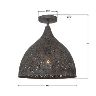 Jasmine One Light Semi Flush Mount (JAS-A5010-FB_CEILING)