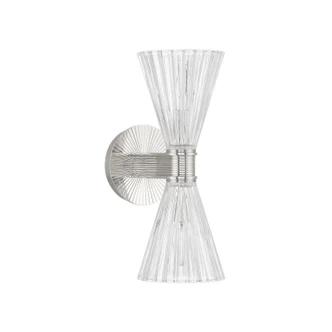 Lotus Two Light Wall Sconce (LOT-702-PN)