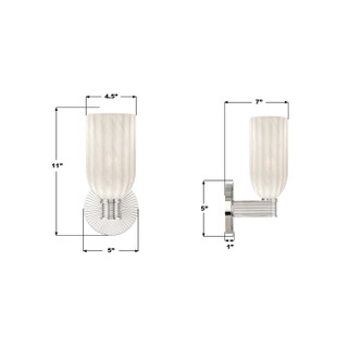 Lotus One Light Wall Sconce (LOT-711-PN)