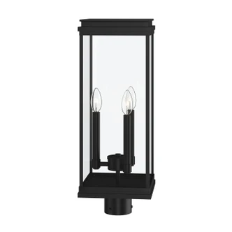 Lundon Three Light Outdoor Post Lantern (59166BK)