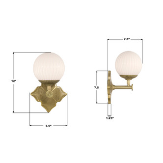 Orly One Light Wall Sconce (ORY-1001-AG-WH)