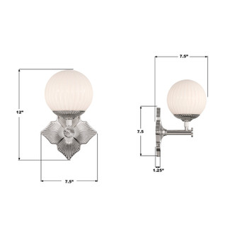 Orly One Light Wall Sconce (ORY-1001-PN-WH)